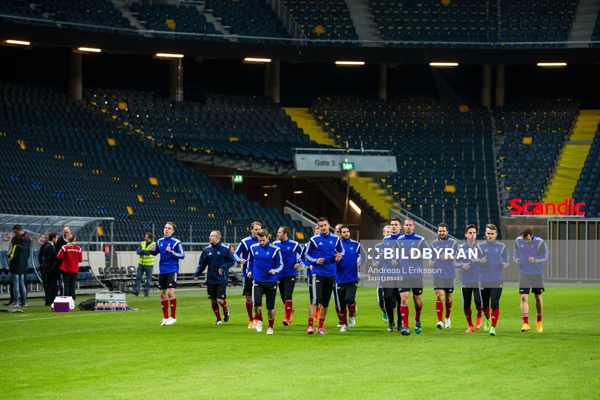 Liechtensteins spelare värmer upp