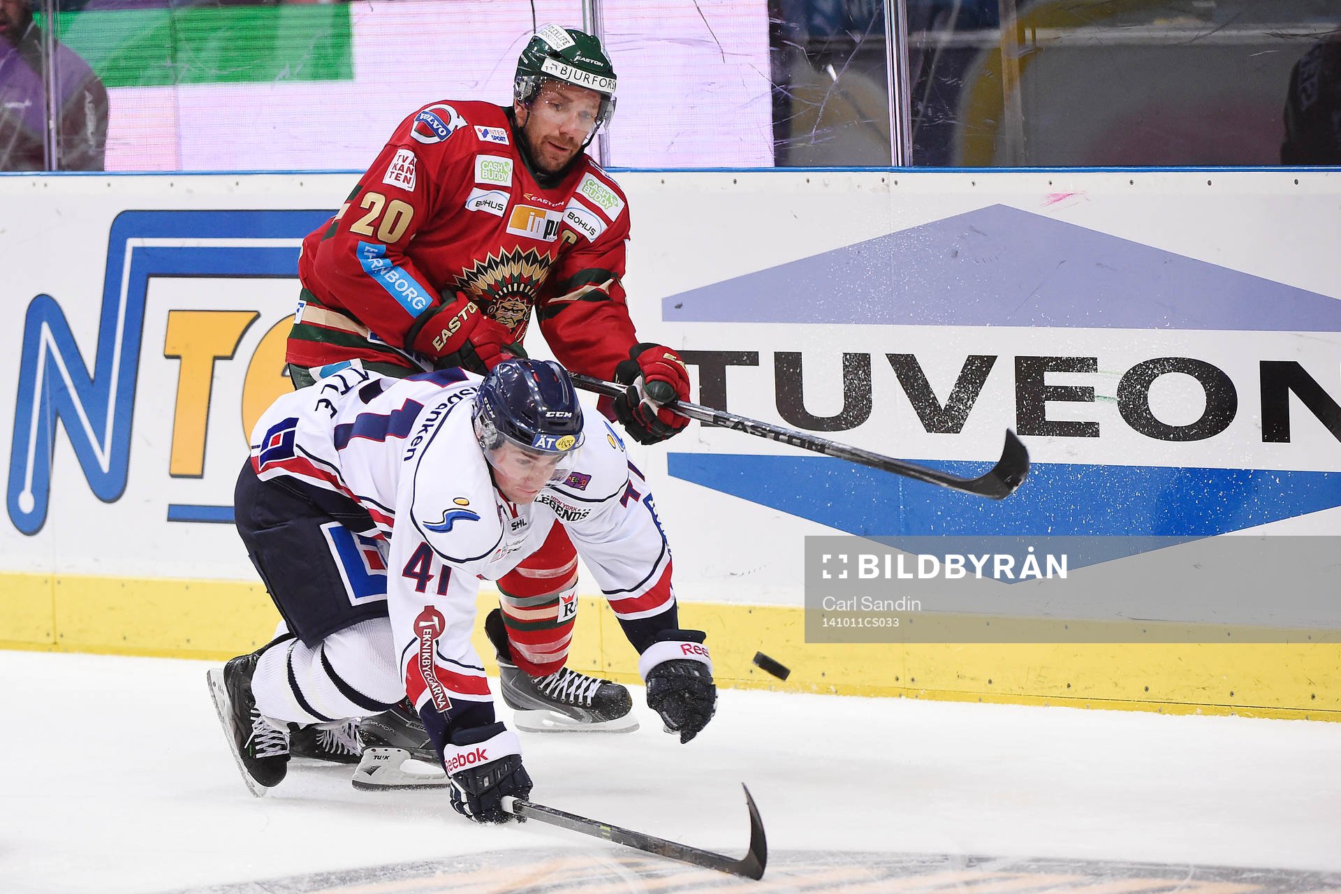 Frölundas Joel Lundqvist och Linköpings Broc Litle
