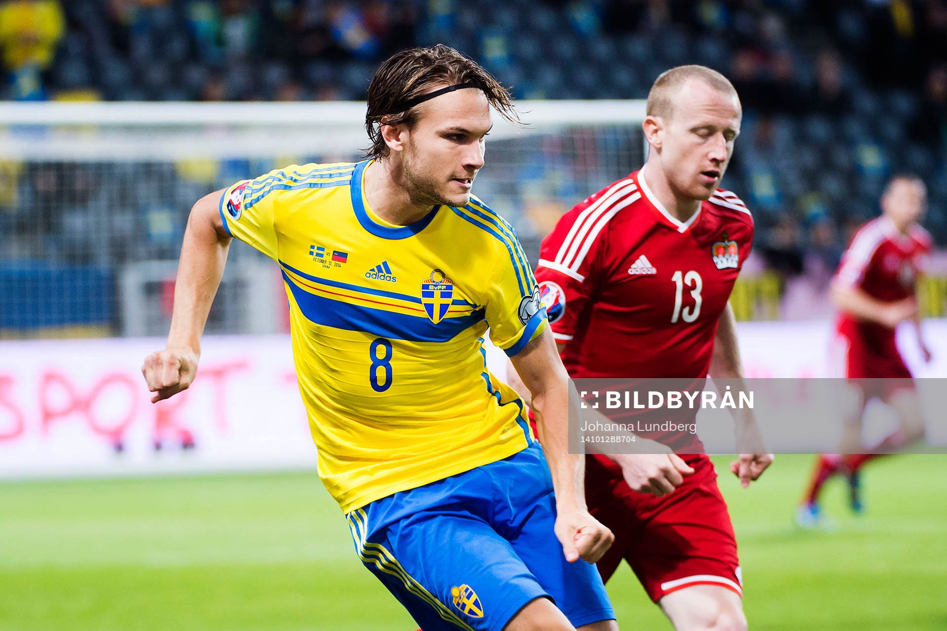 Sveriges Albin Ekdal och Liechtensteins Martin Büchel