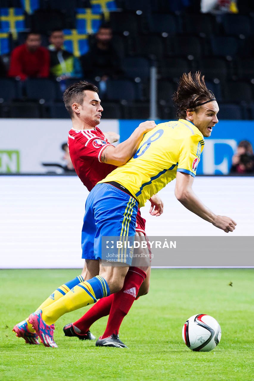 Liechtensteins Ivan Quintans och Sveriges Albin Ekdal