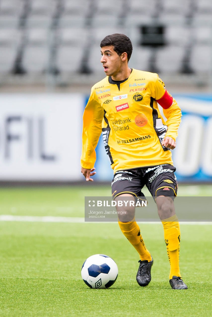 Elfsborgs Rami Dridi under fotbollsmatchen i U17-slutspelet mellan Elfsborg och Malmö FF den 12 oktober 2014 i Borås.