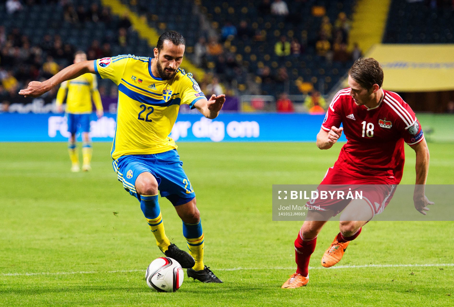 Sveriges Erkan Zengin och Liechtensteins Nicolas Hasler