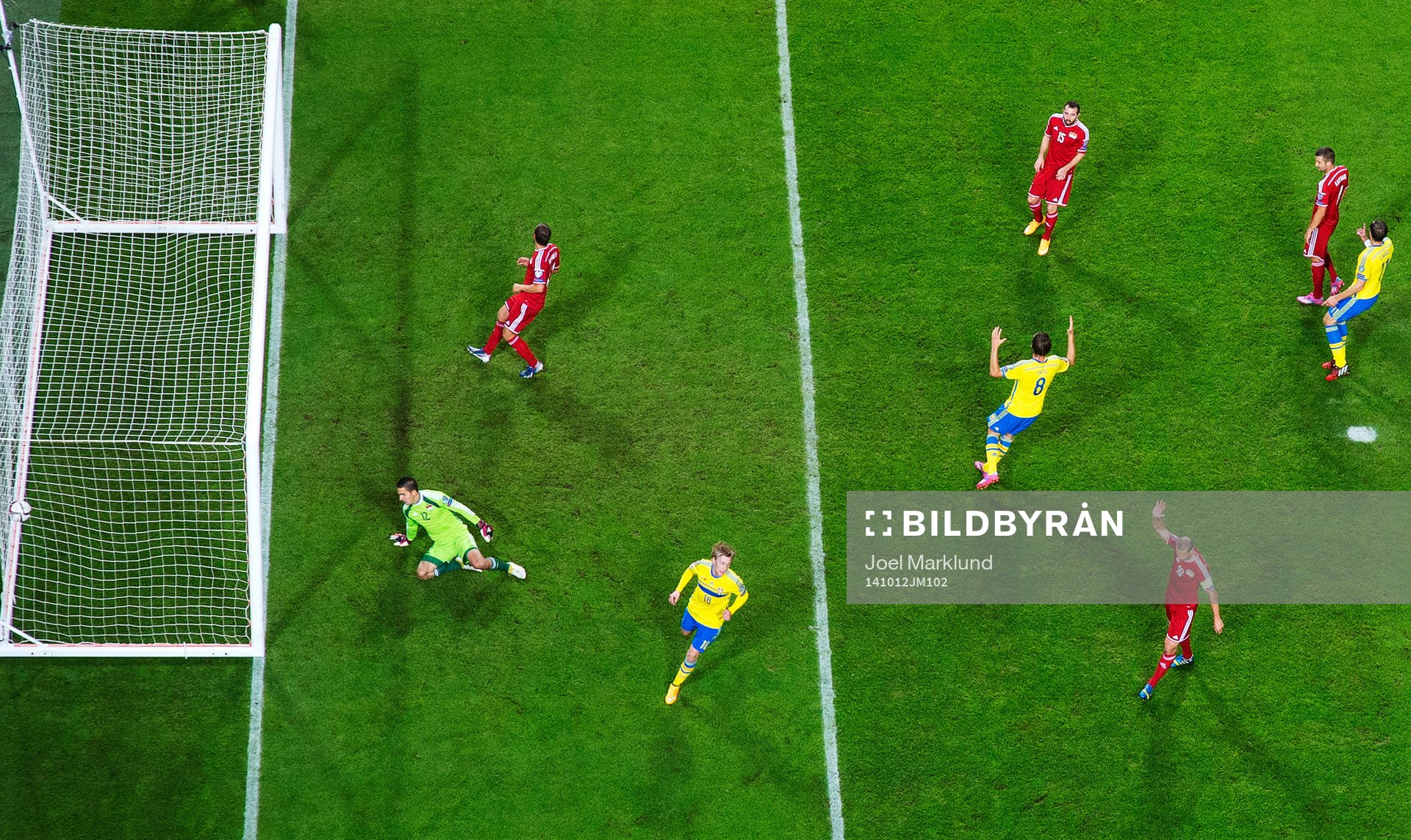 Sveriges Emil Forsberg, Albin Ekdal och Johan Elmander