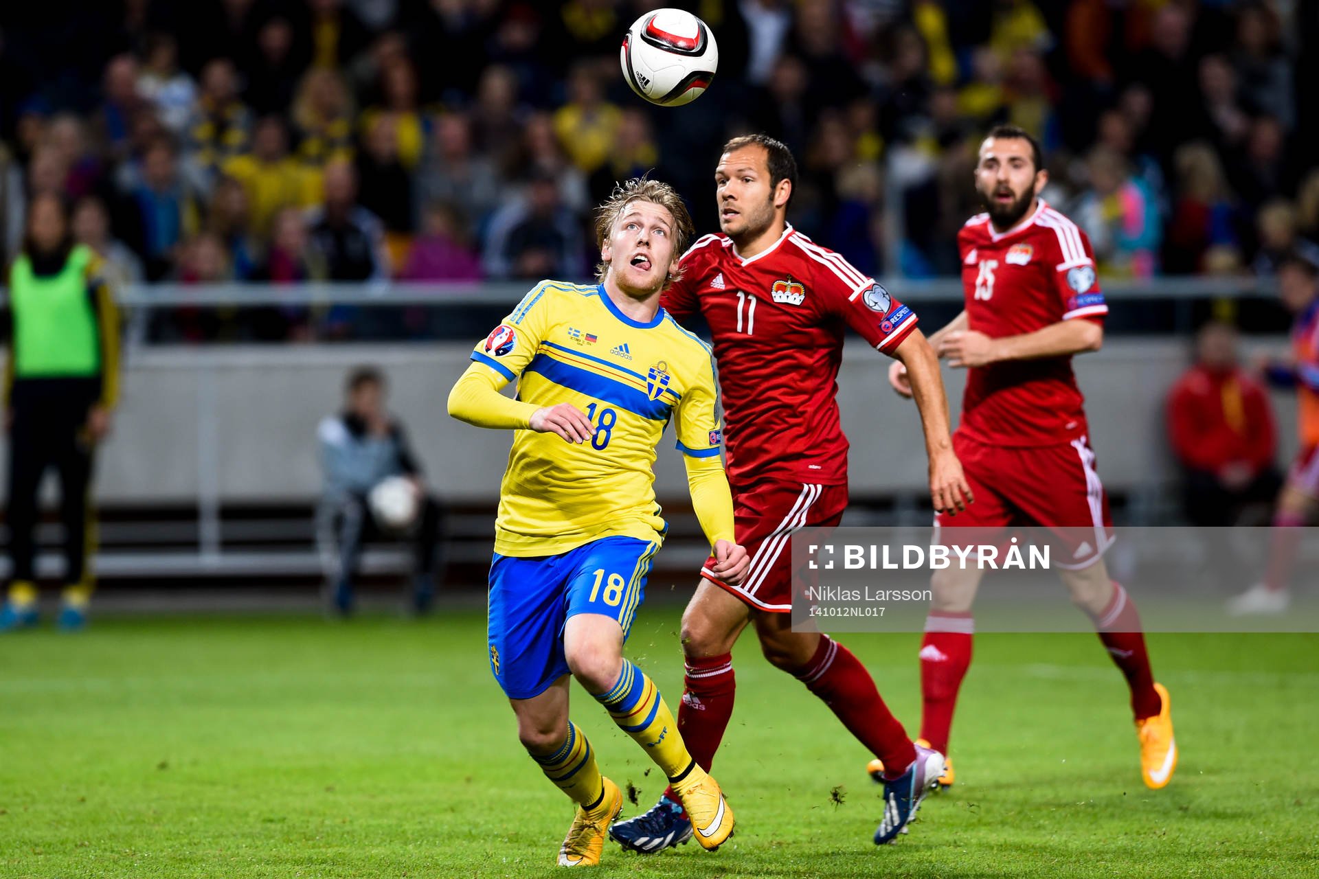 Sveriges Emil Forsberg och Liechtensteins Franz Burgmeier