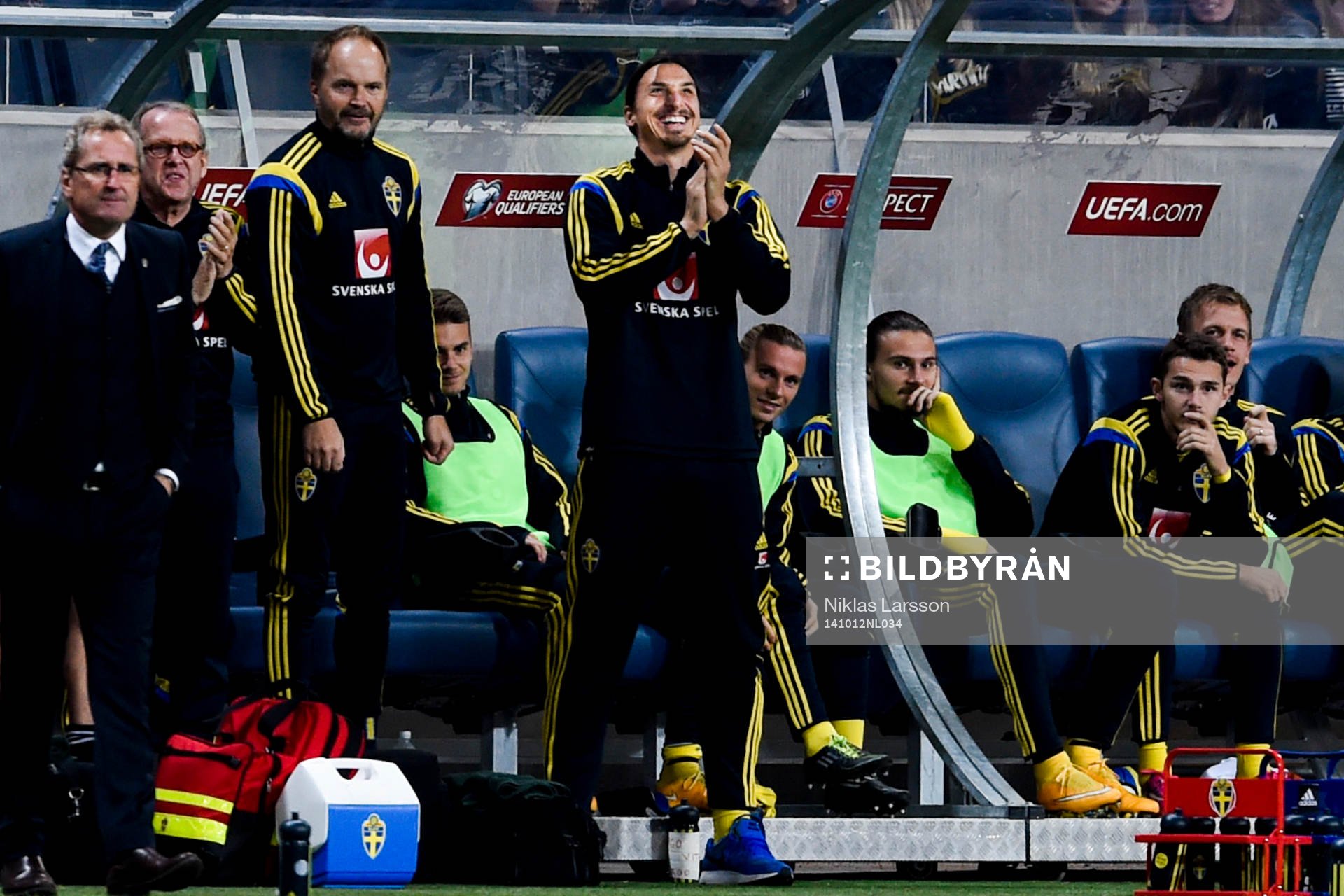 Sveriges Zlatan Ibrahimovic jublar