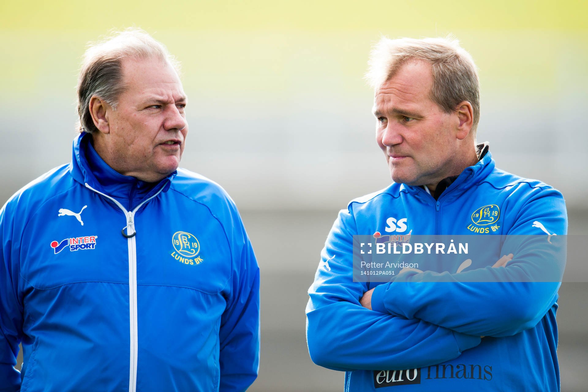 Lunds tränare Nils-Erik Persson och assisterande tränare