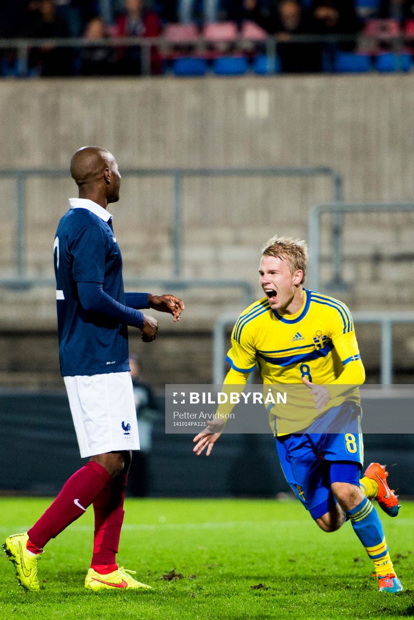 Sveriges Oscar Lewicki jublar