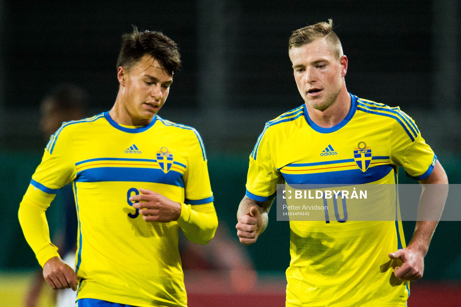 Sveriges Melker Hallberg och John Guidetti