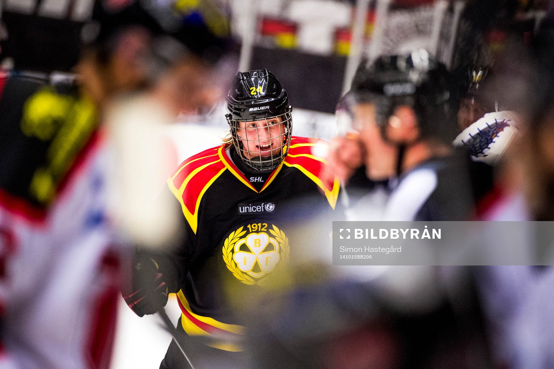 Brynäs Jens Lööke jublar