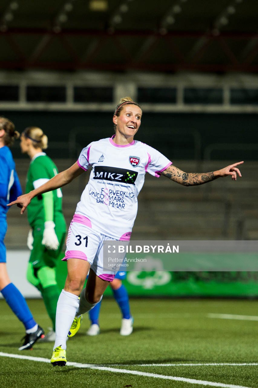 Rosengårds Anja Mittag jublar