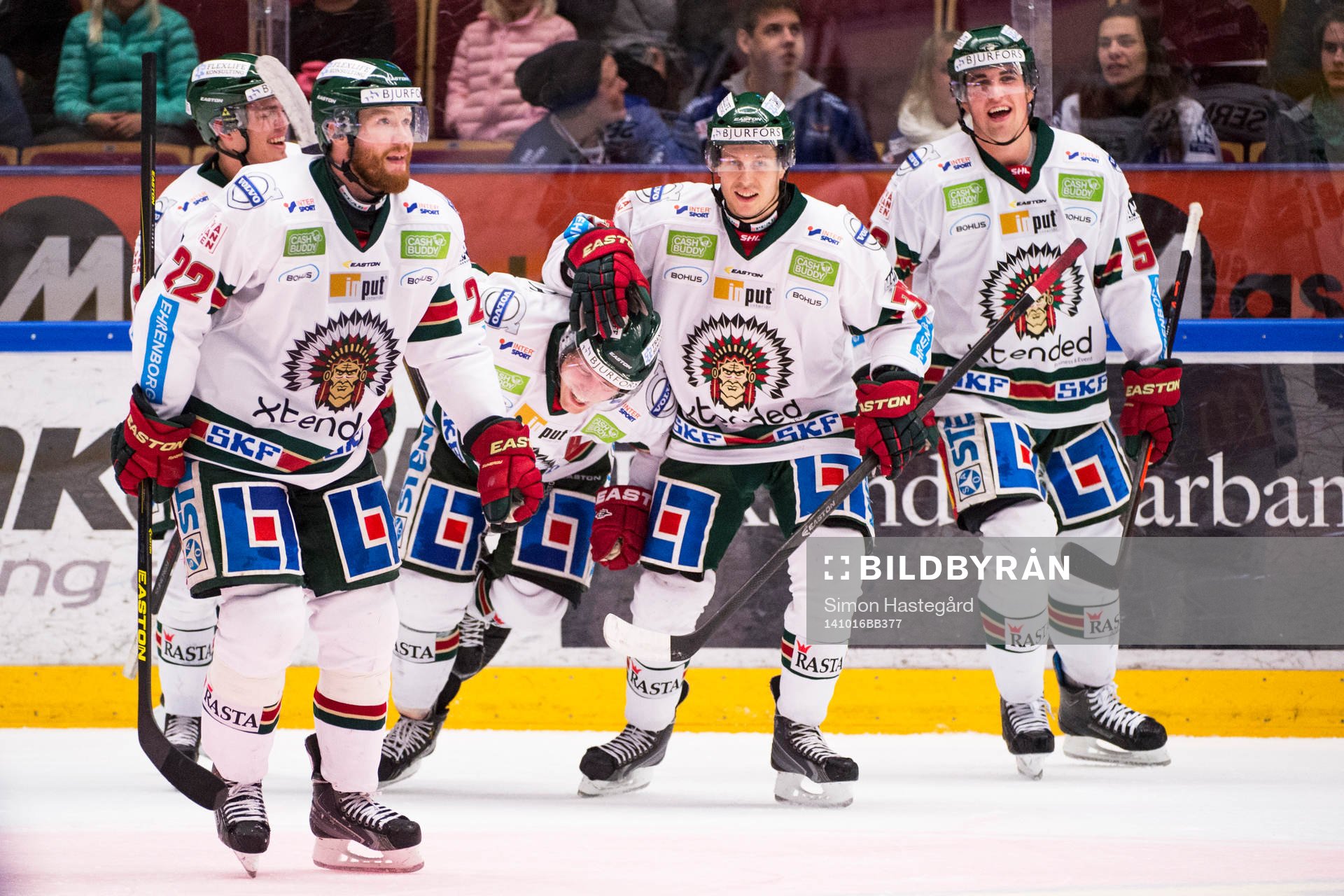 Frölundas Robin Figren, Mathis Olimb, Elias Fälth och