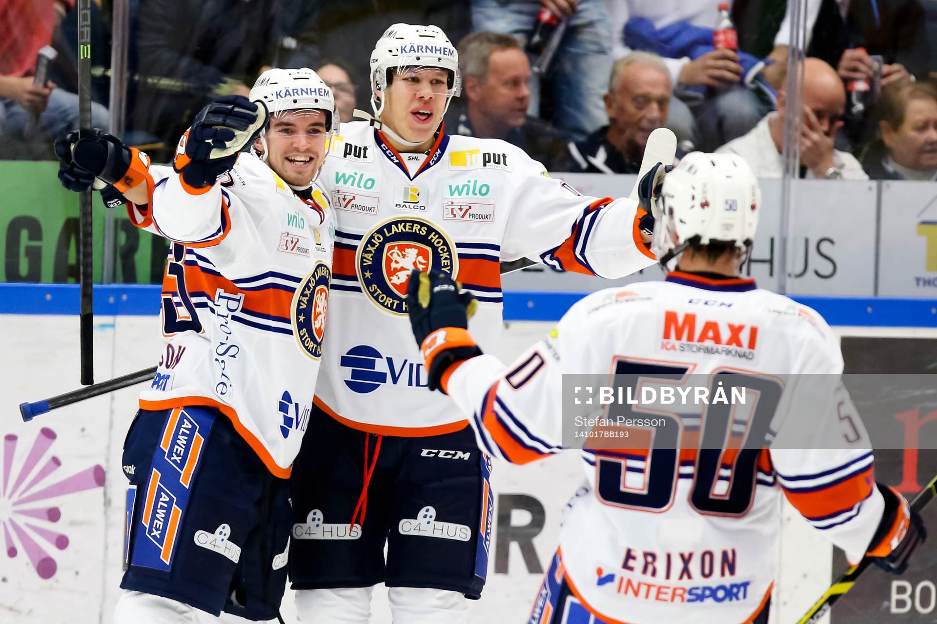 Växjös Eddie Larsson, Mikael Johansson och Sebastian