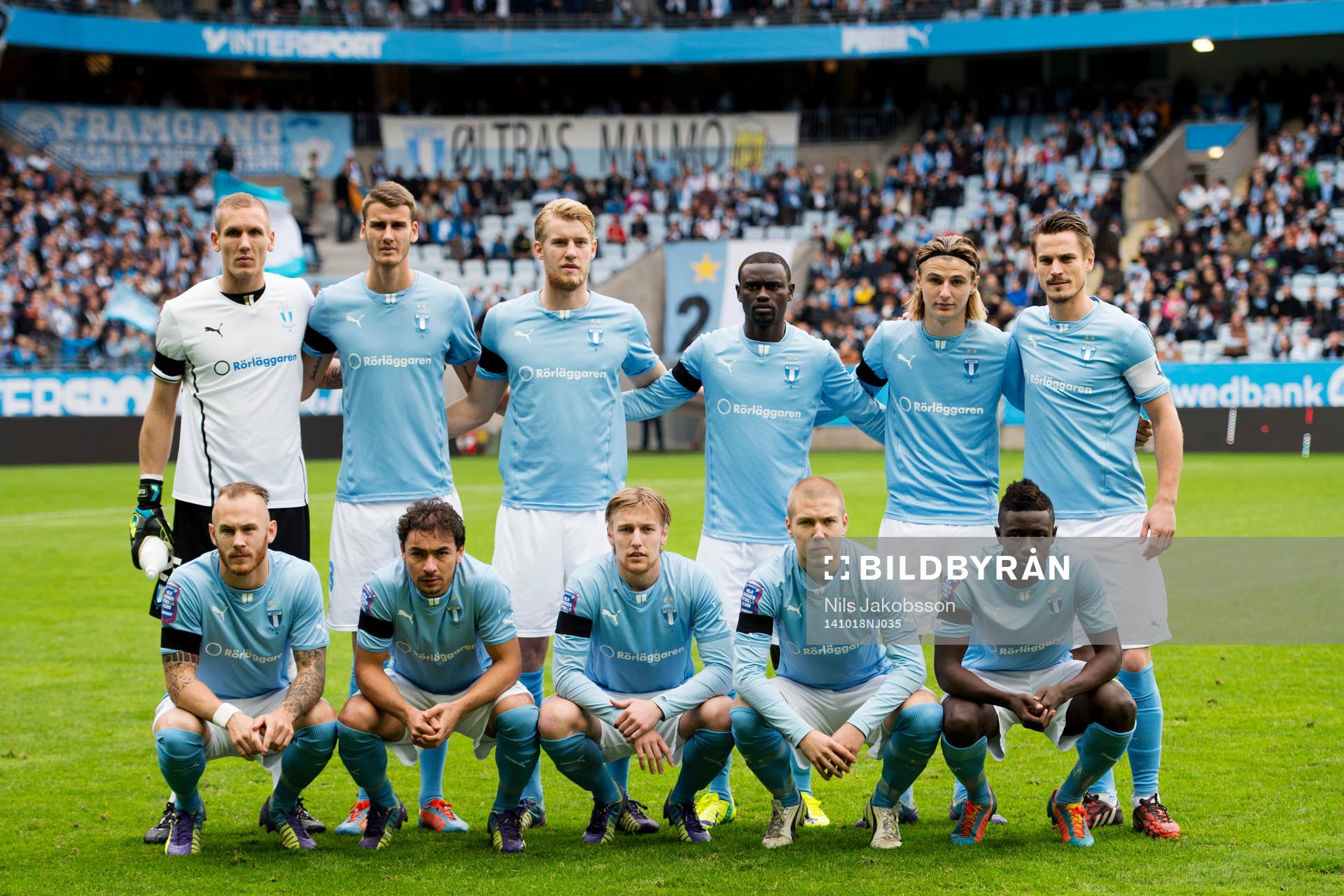 Malmö FFs målvakt Robin Olsen, Johan Hammar, Filip