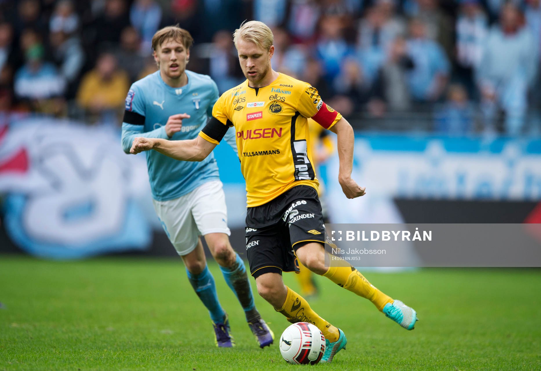 Malmö FFs Emil Forsberg och Elfsborgs Johan Larsson