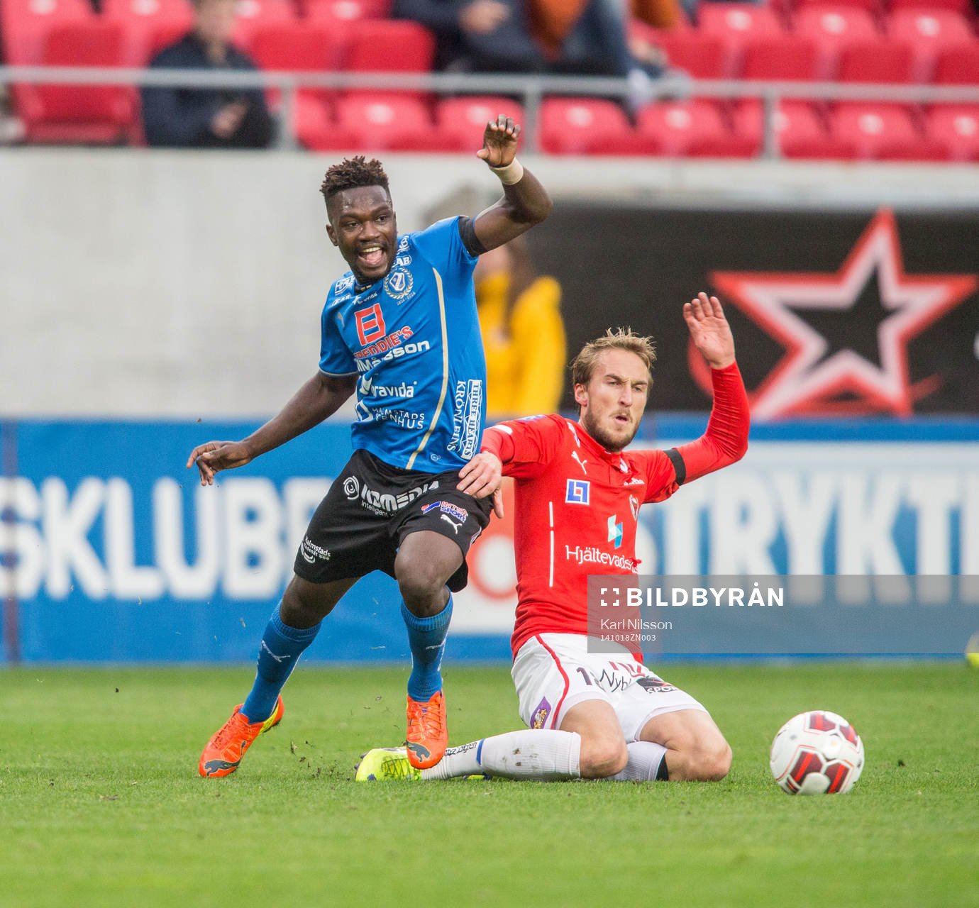 Halmstads King Osei Gyan och Kalmars Tor Øyvind Hovda
