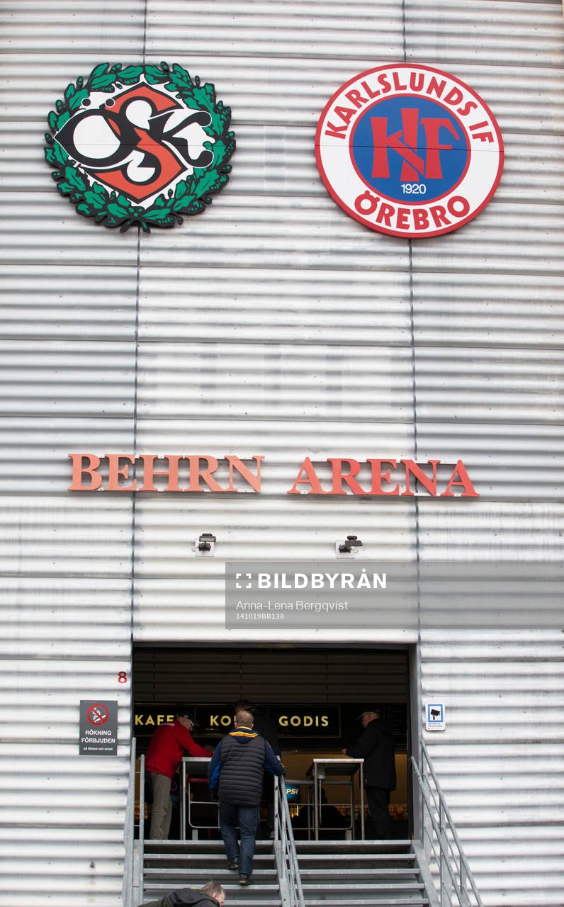 Vy över entren på Behrn Arena