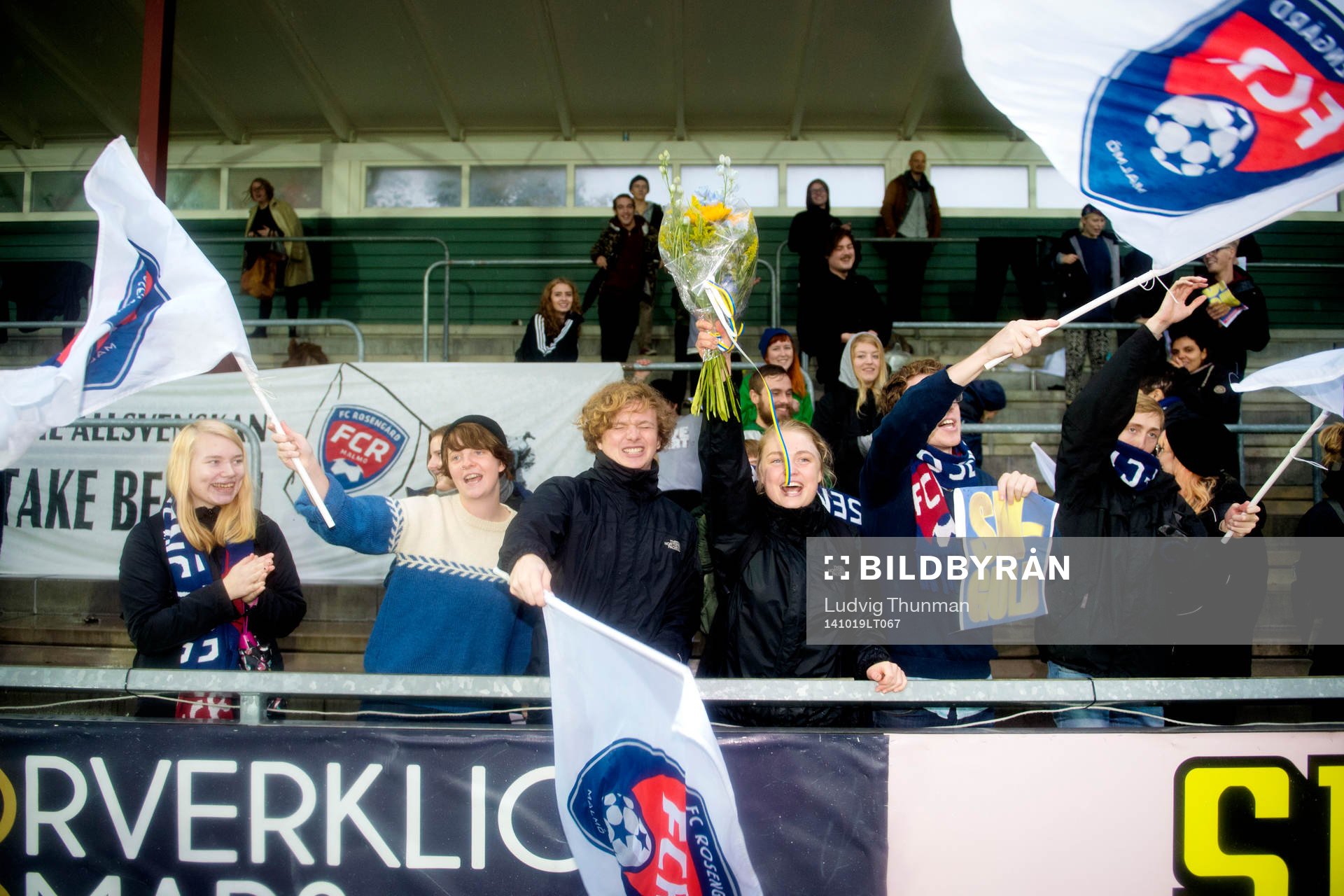 Rosengårds supportrar firar SM-guldet