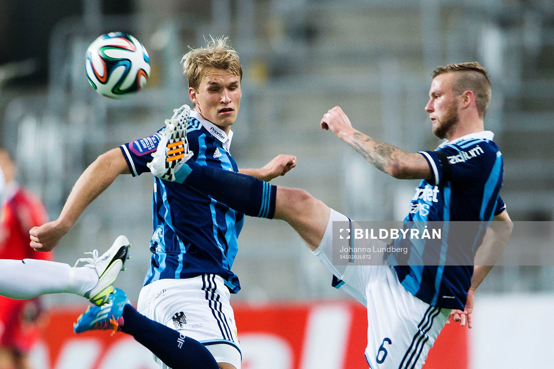 Djurgårdens Sebastian Andersson och Aleksander Faltsetas