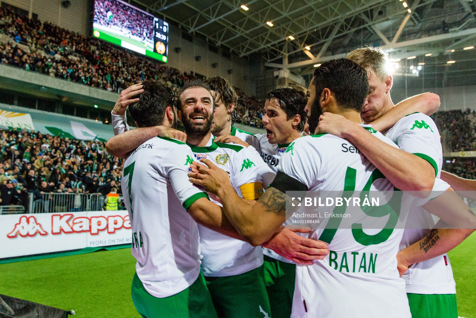 Hammarbys Nahir Besara gör 1-0 för Hammarby och jublar