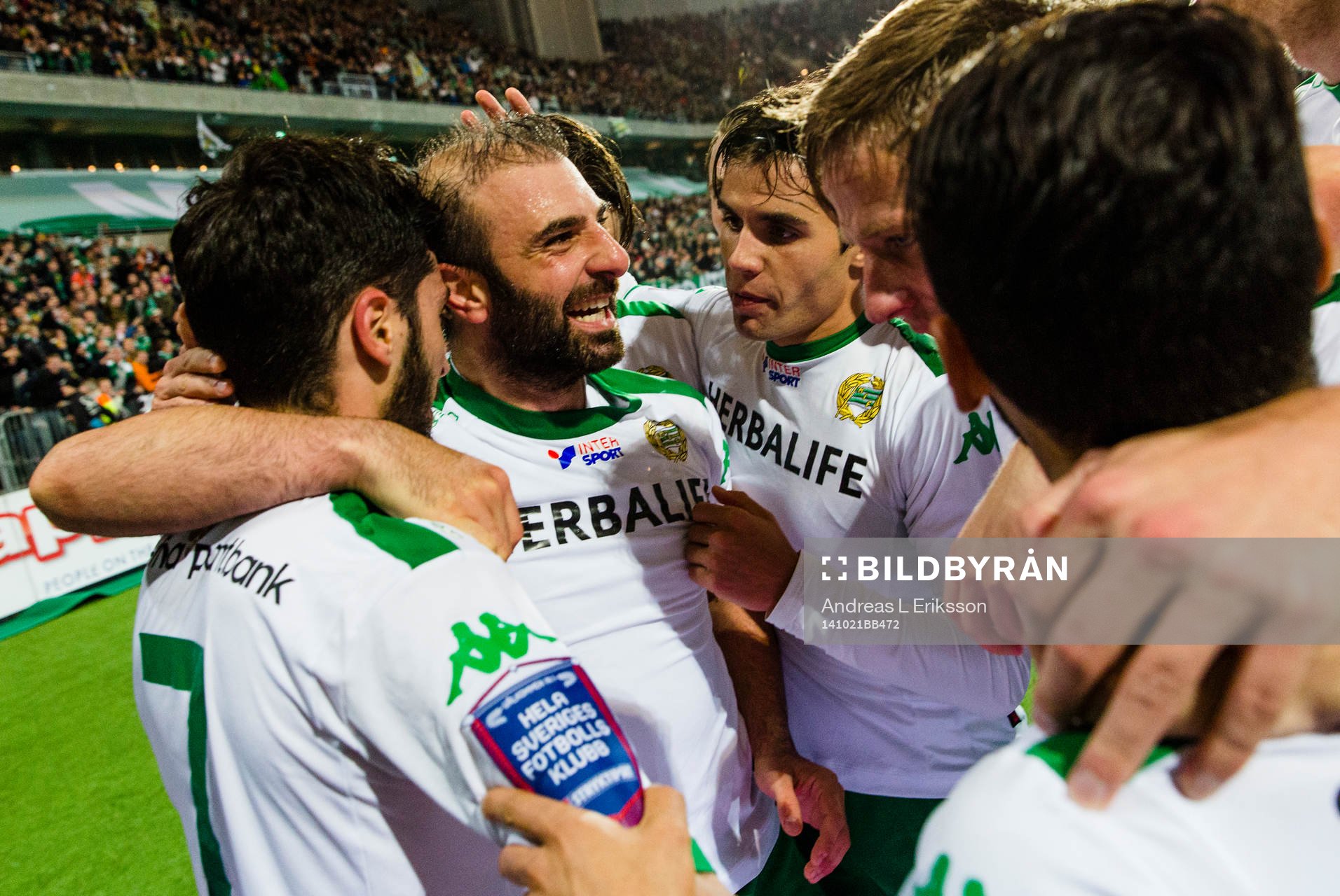 Hammarbys Nahir Besara gör 1-0 för Hammarby och jublar