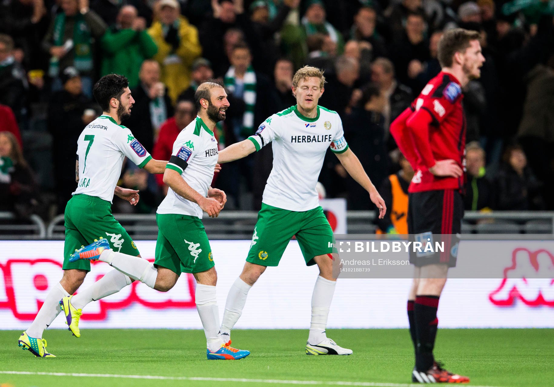 Hammarbys Nahir Besara, Kennedy Bakircioglu och Lars Sætra