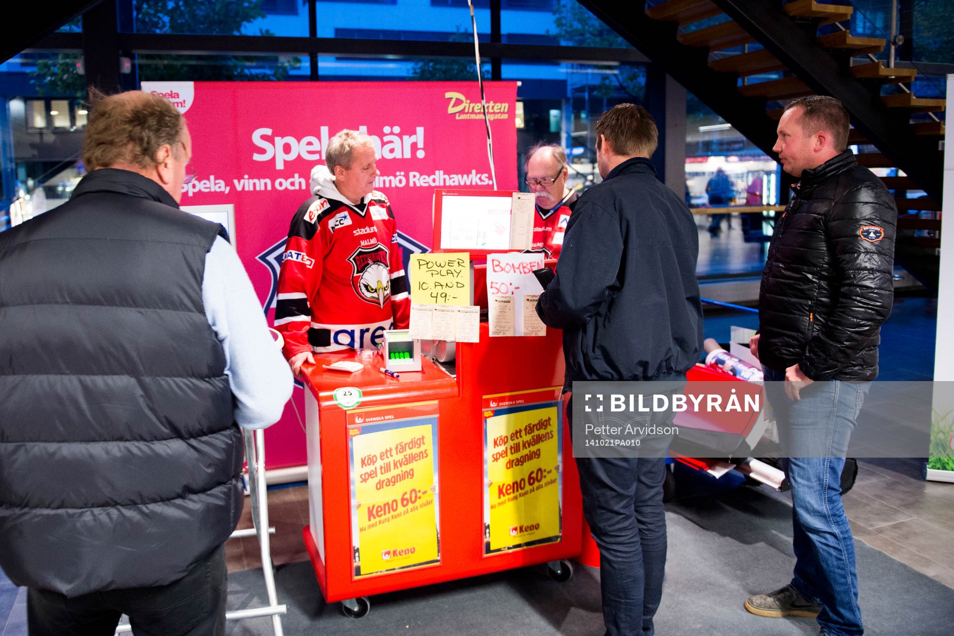 Svenska spel har en monter i Malmö Arena