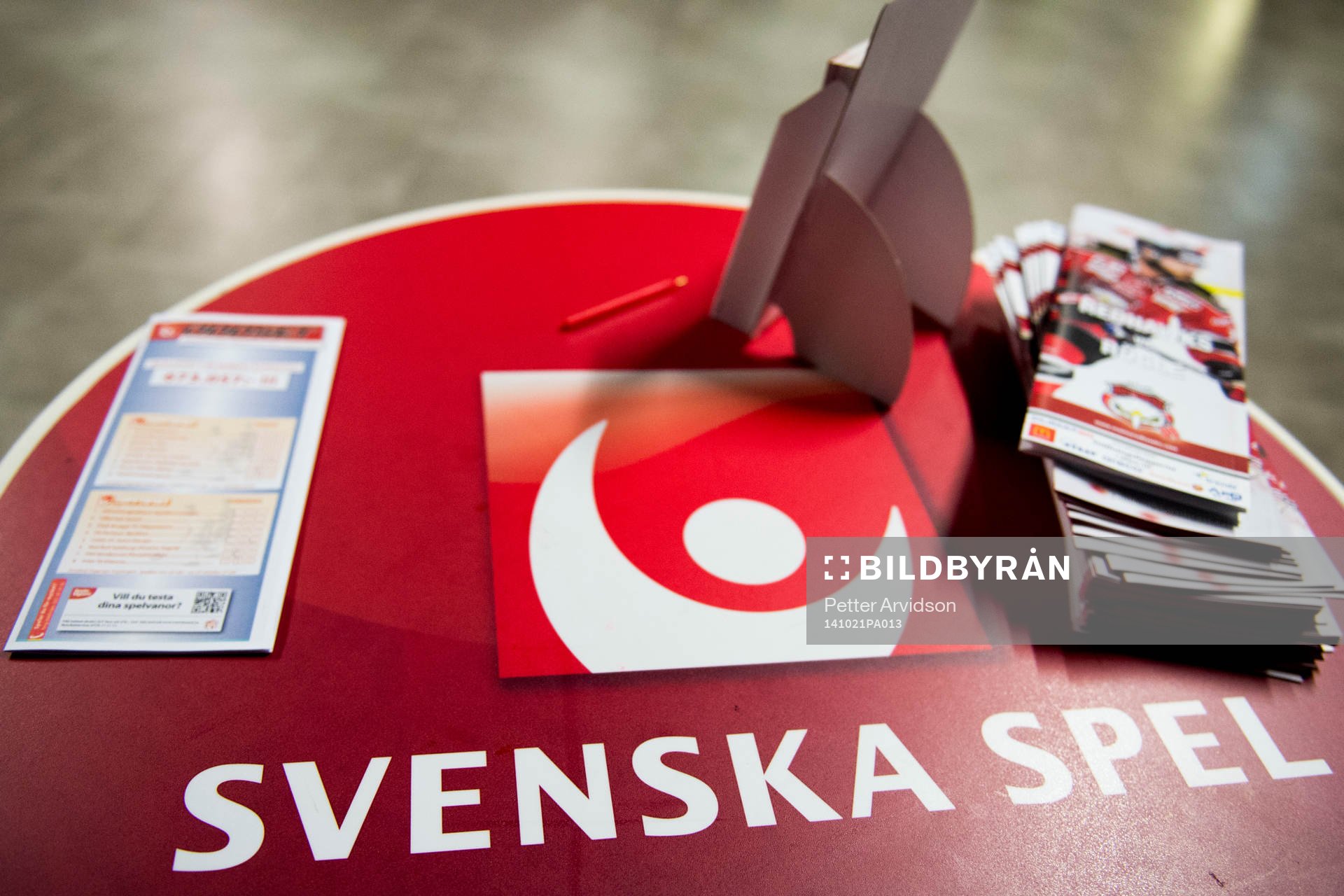 Svenska spel har en monter i Malmö Arena