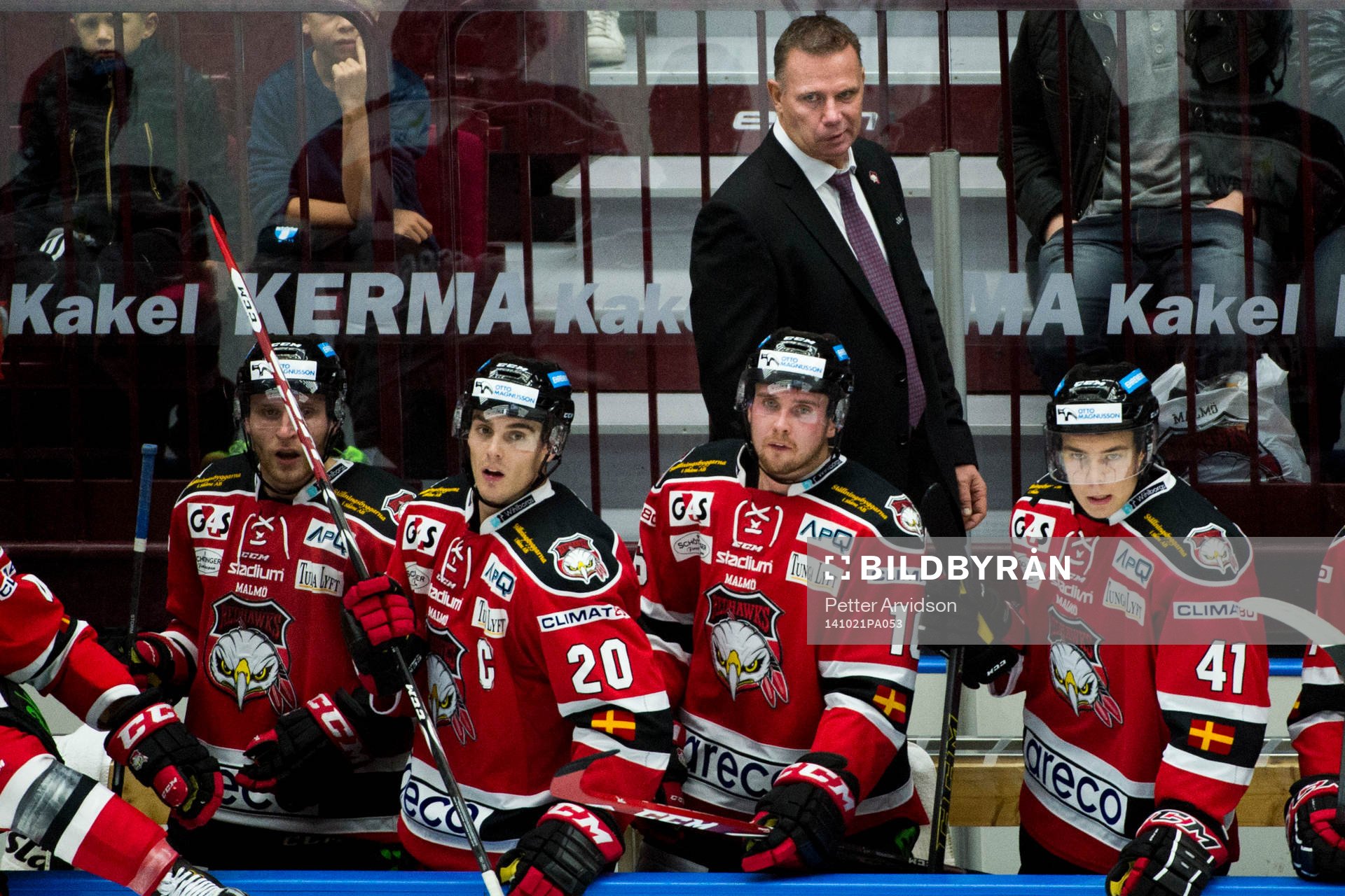 Malmö Redhawks tränare Mats Lusth och Fredrik Storm,