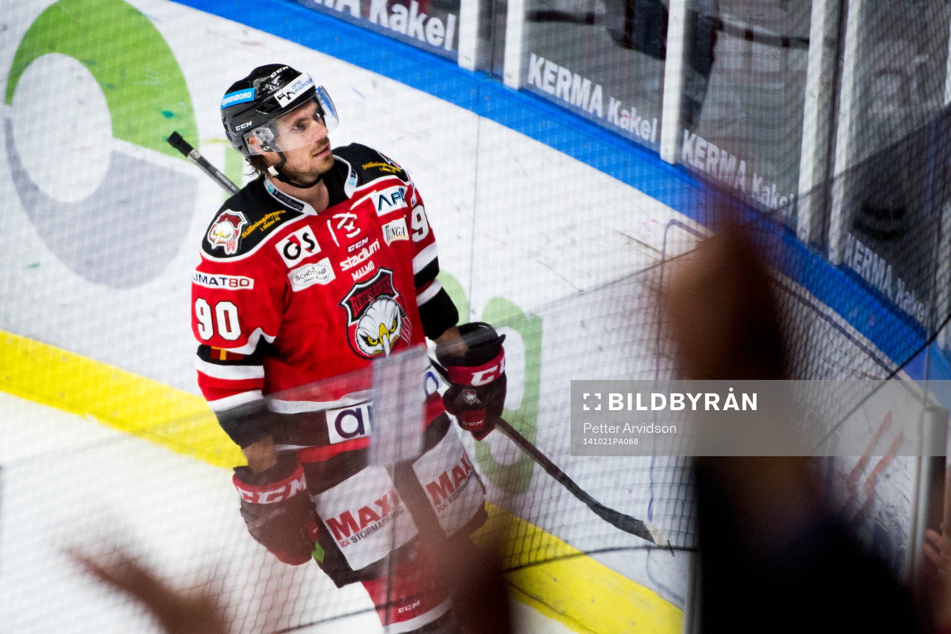 Malmö Redhawks Mattias Persson firar stillsamt