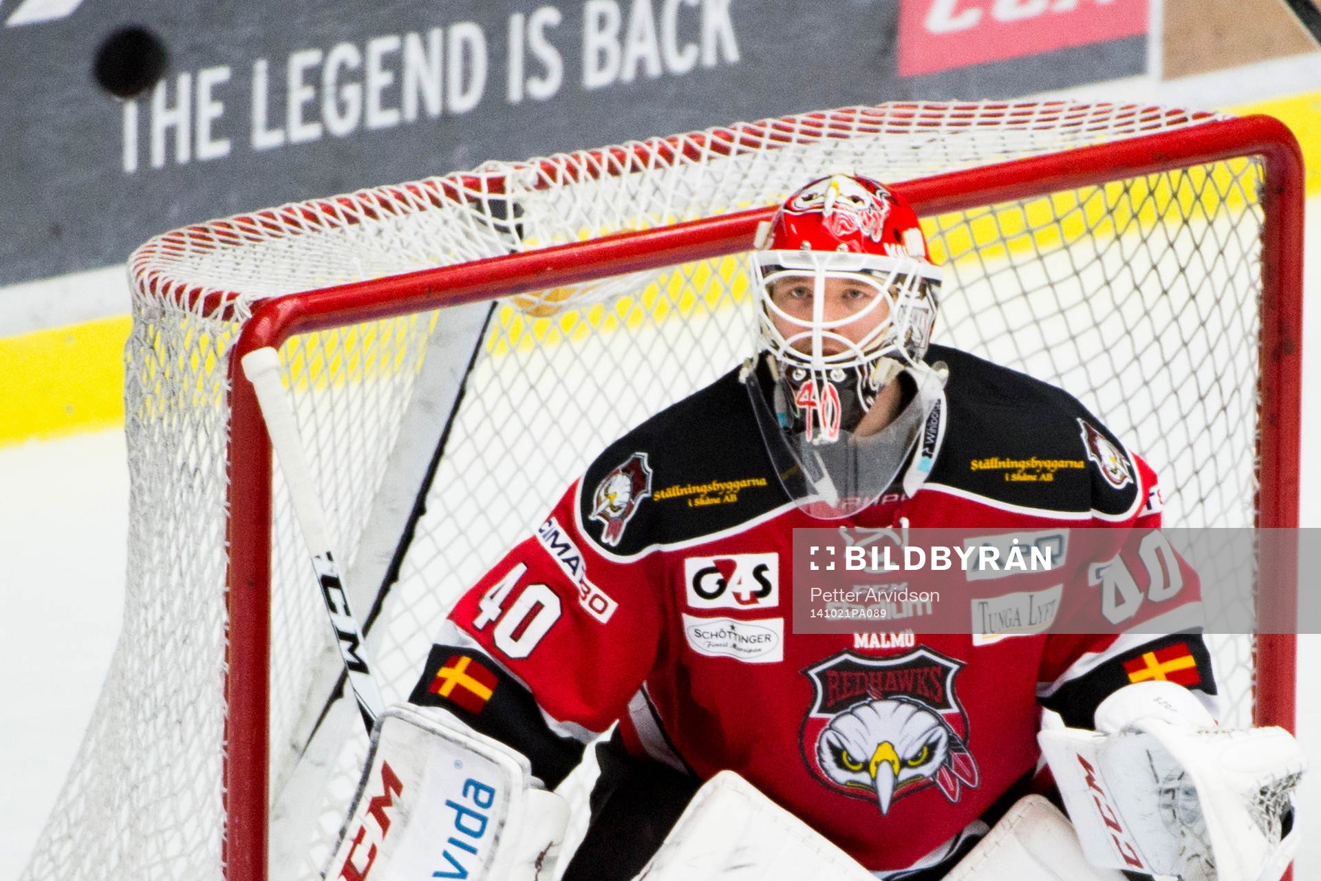 Malmö Redhawks målvakt Pontus Sjögren