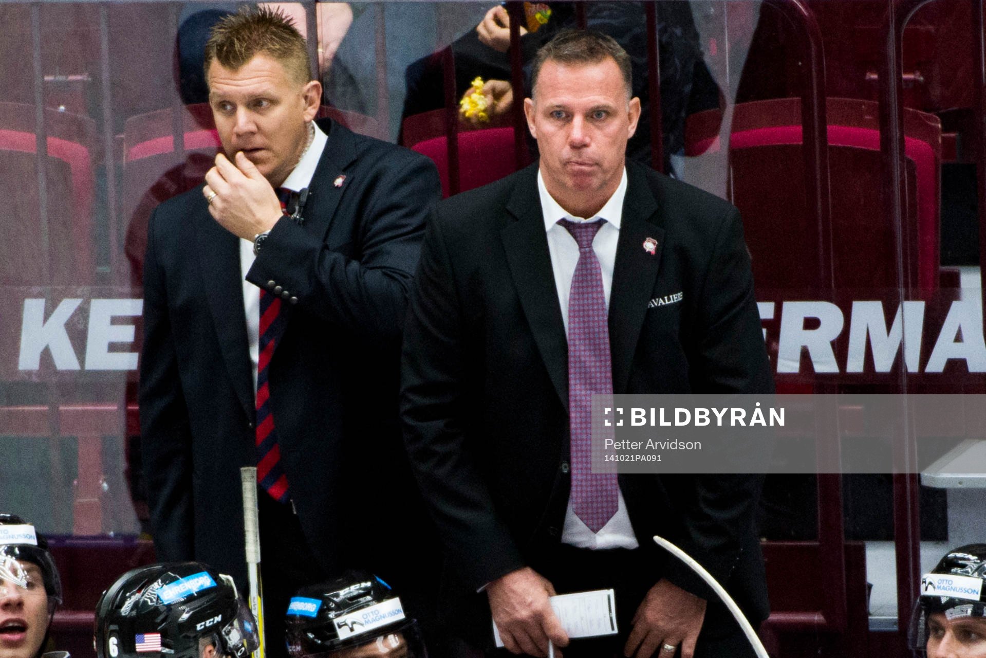Malmö Redhawks Jesper Mattsson och tränare Mats Lusth