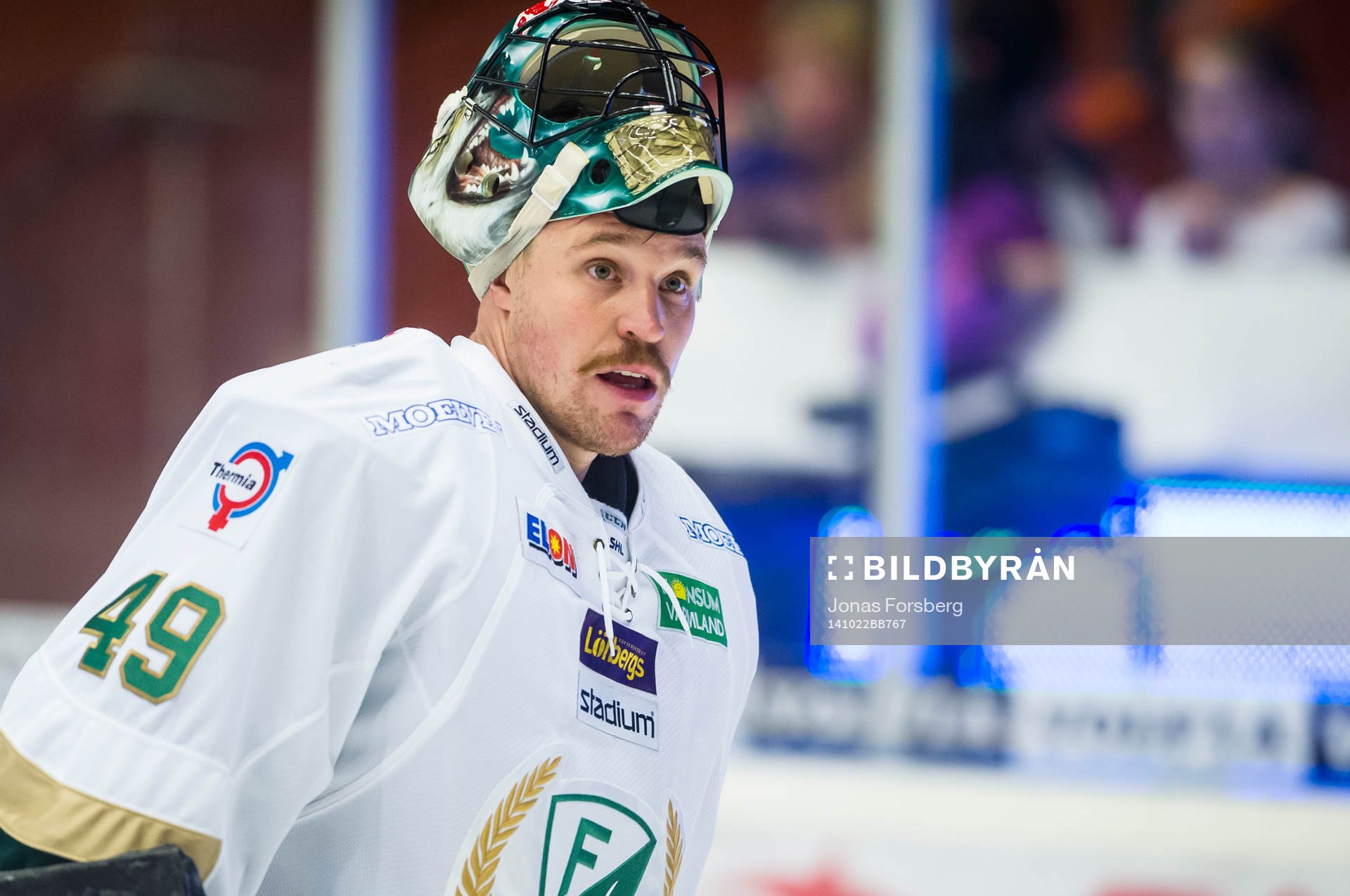 Färjestads målvakt Justin Pogge