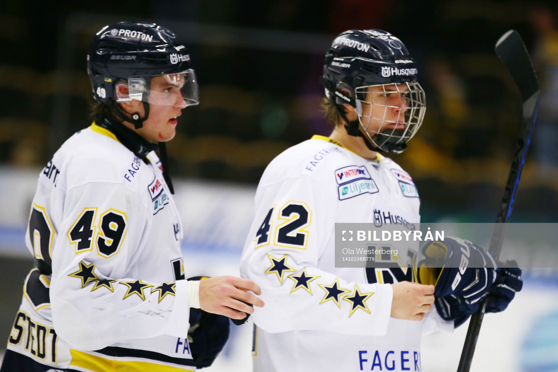Hv71s Axel Eidstedt och Jacob Cederholm