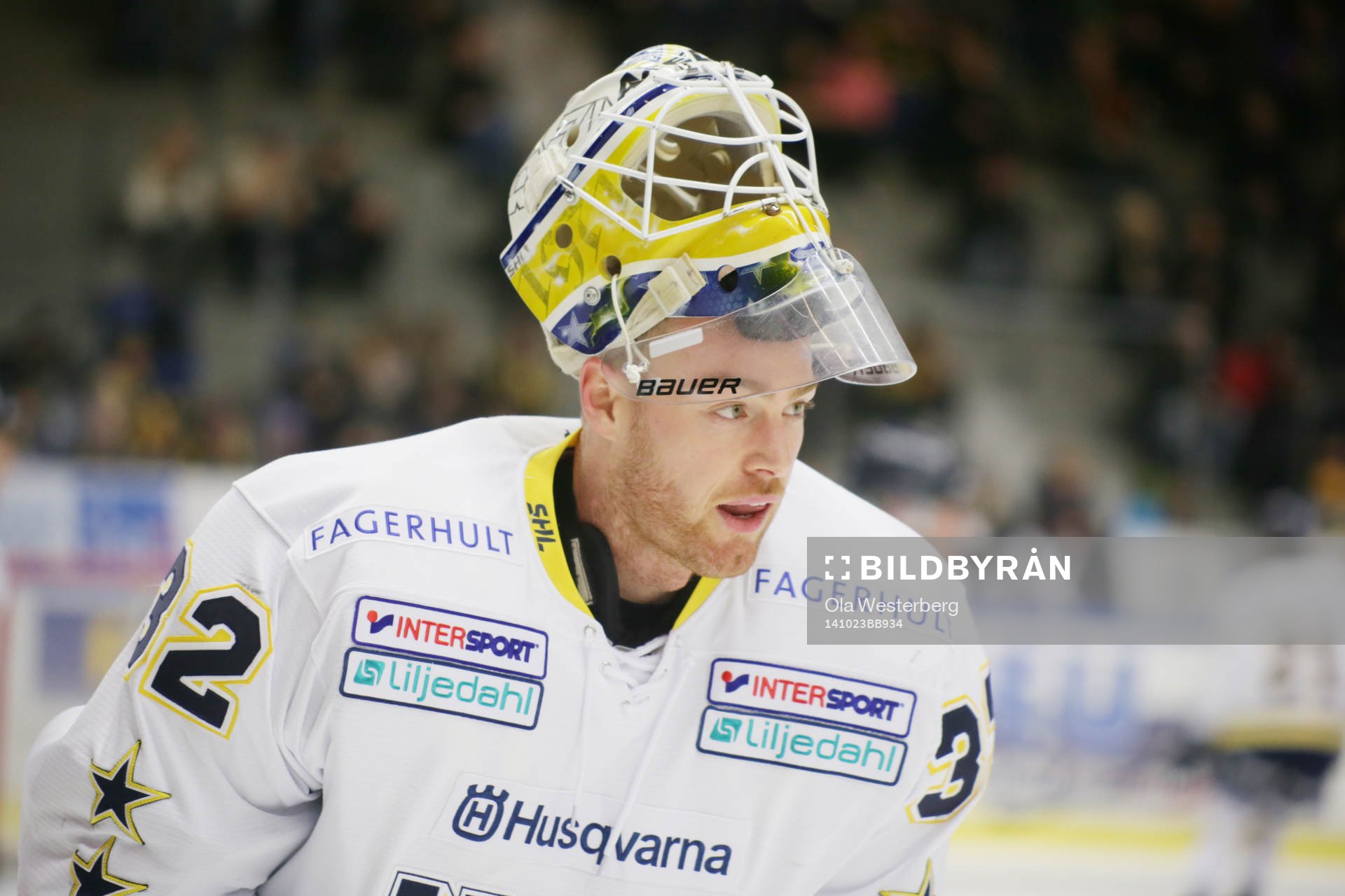 Hv71s målvakt Gustaf Wesslau