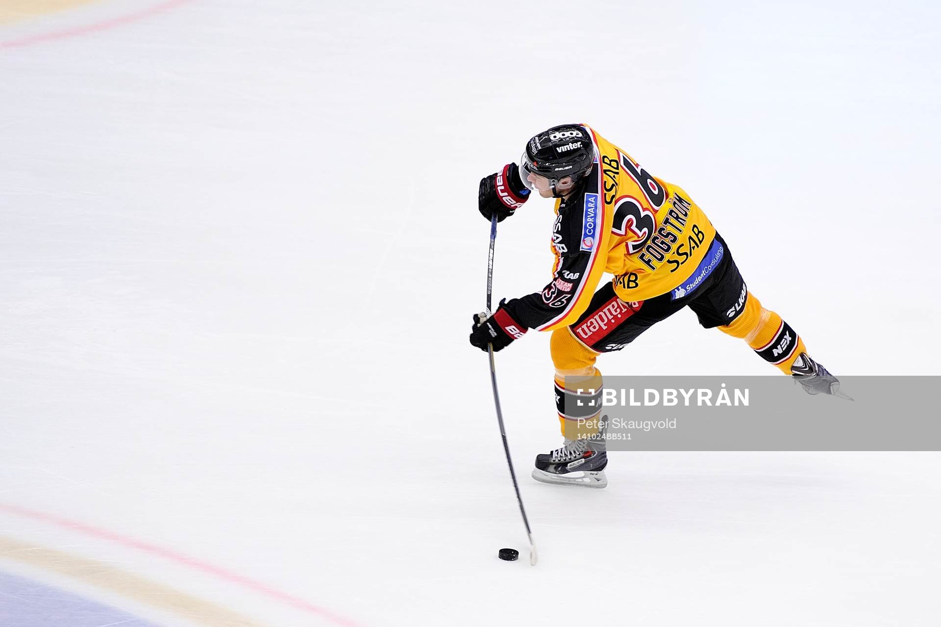 Luleås Niklas Fogström på uppvärmningen