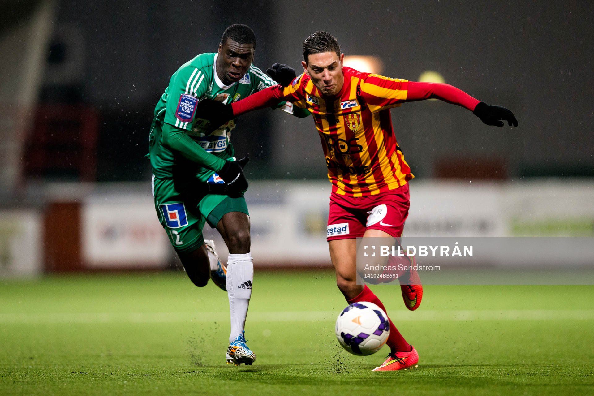 Ljungskiles Ken Sema och Syrianskas Gabriel Somi