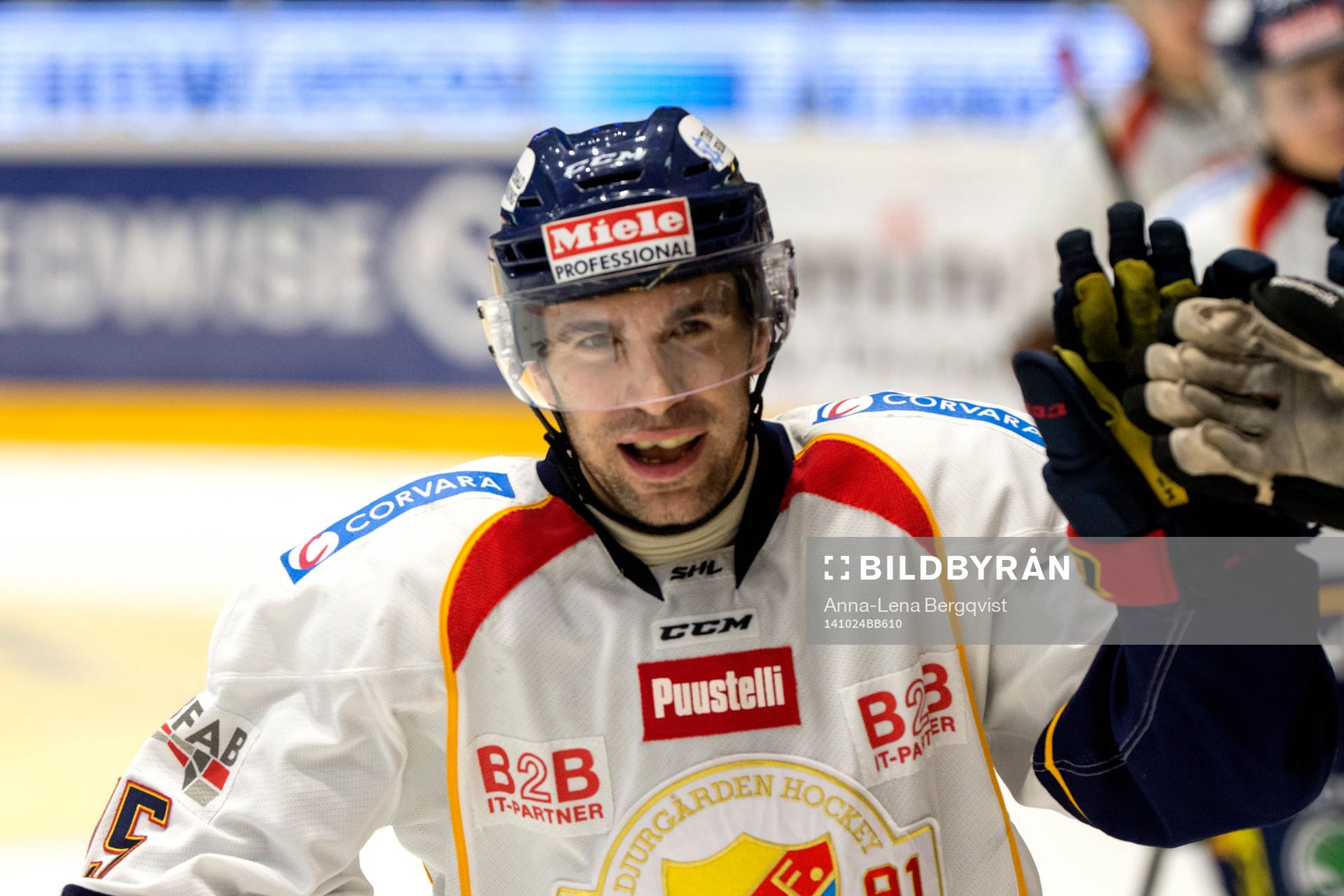 Djurgårdens Steve Saviano jublar