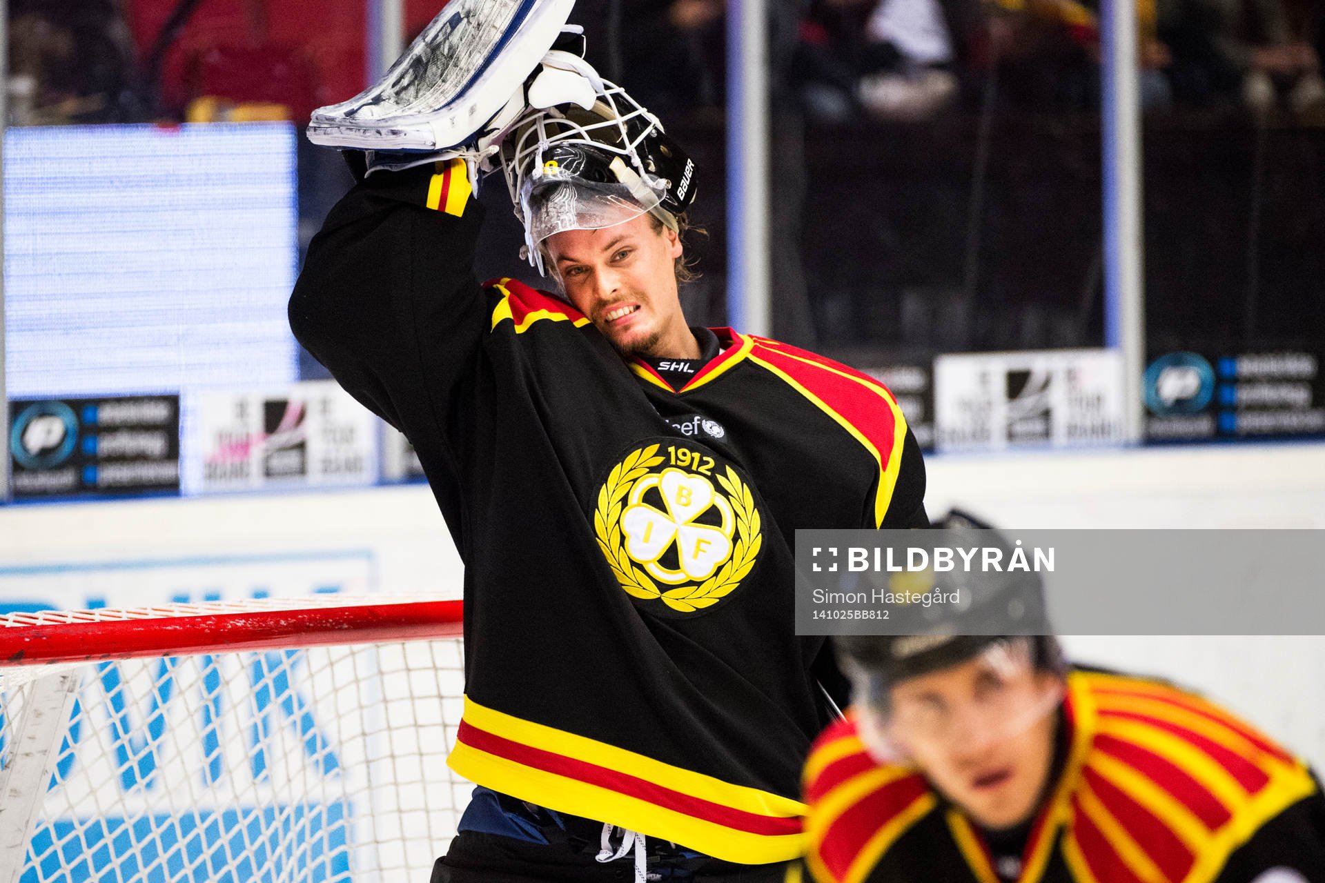 Brynäs målvakt Joel Gistedt deppar