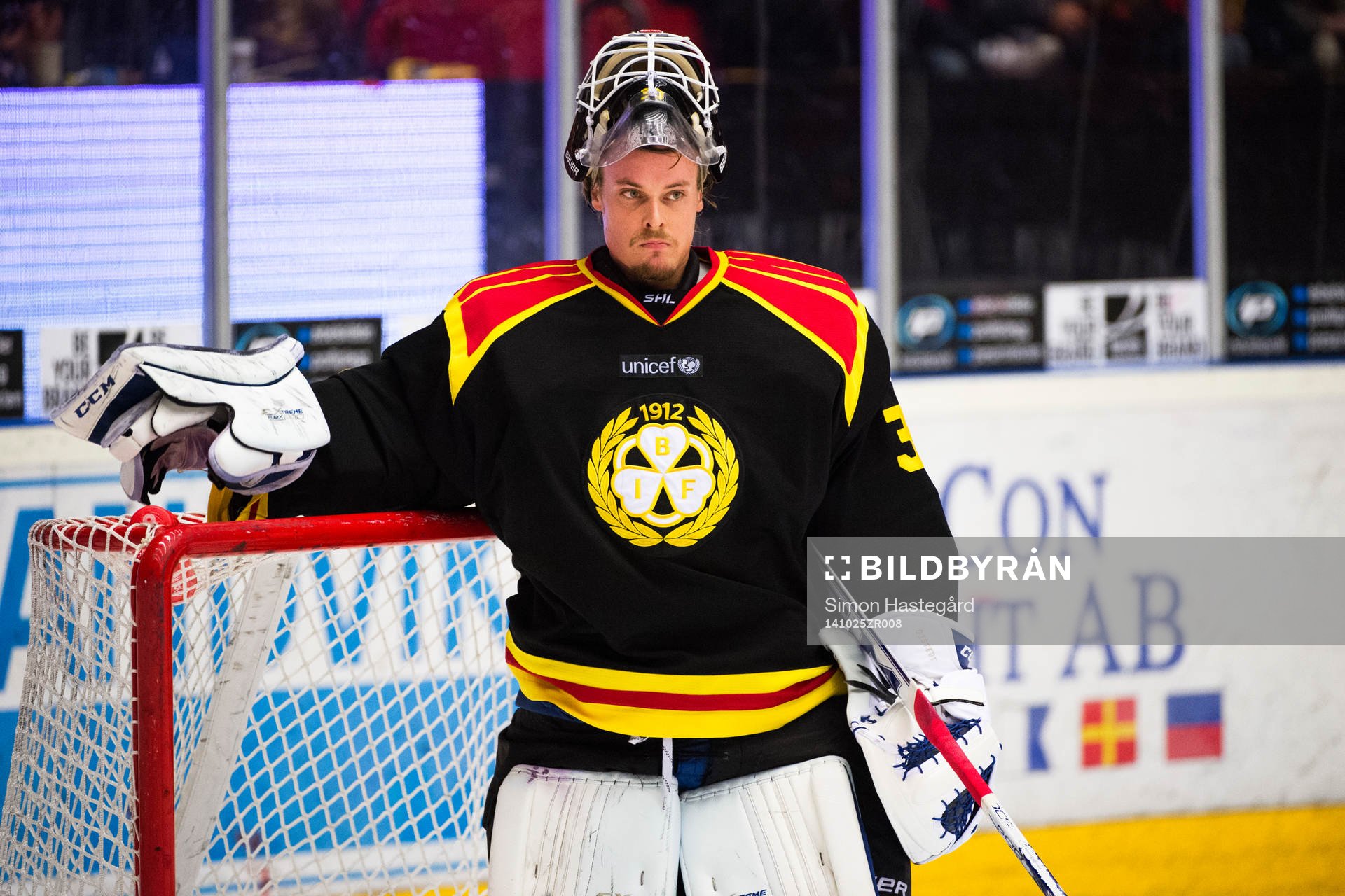 Brynäs målvakt Joel Gistedt deppar