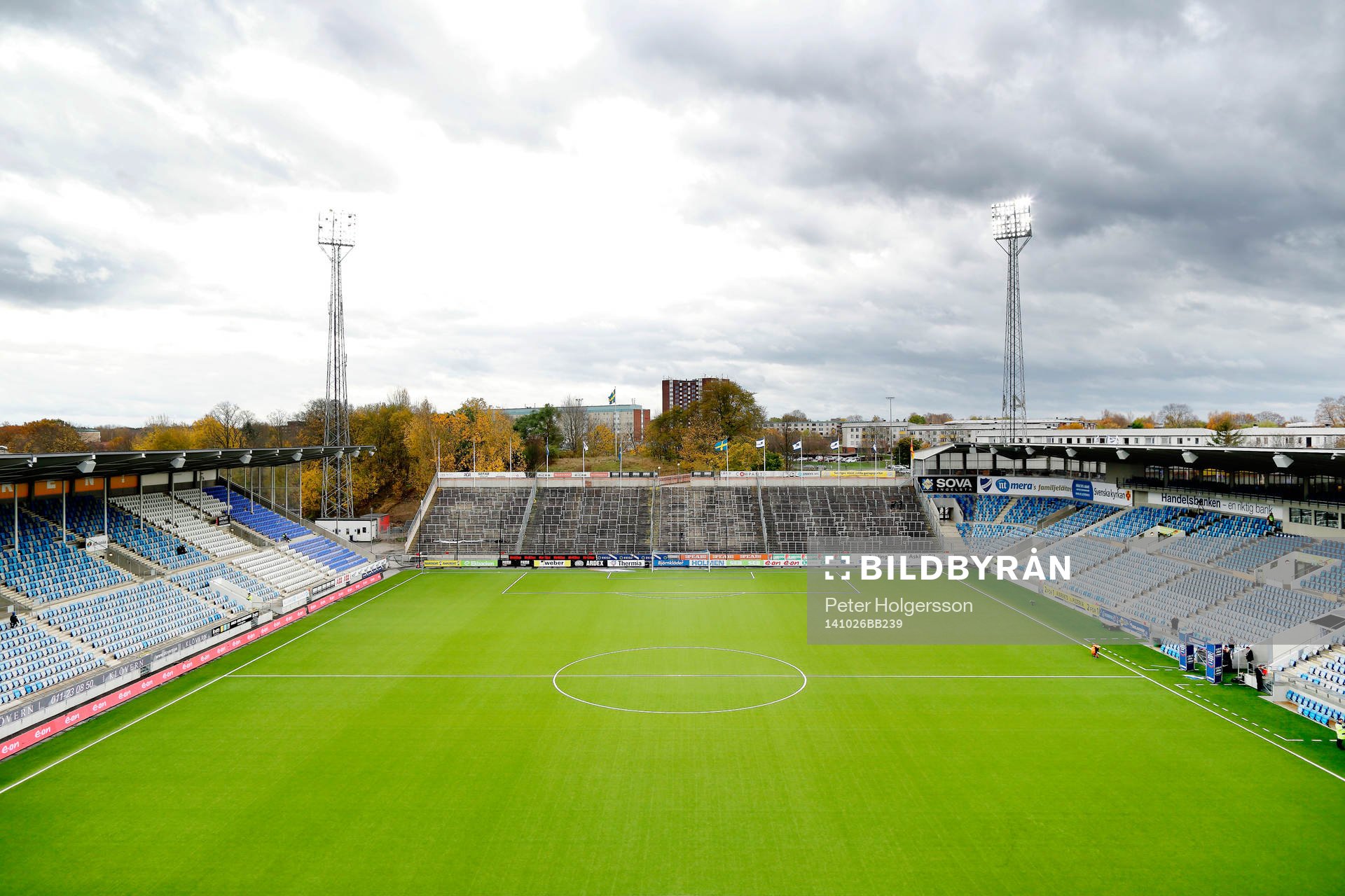 Nya Idrottsparken före fotbollsmatchen i Allsvenskan