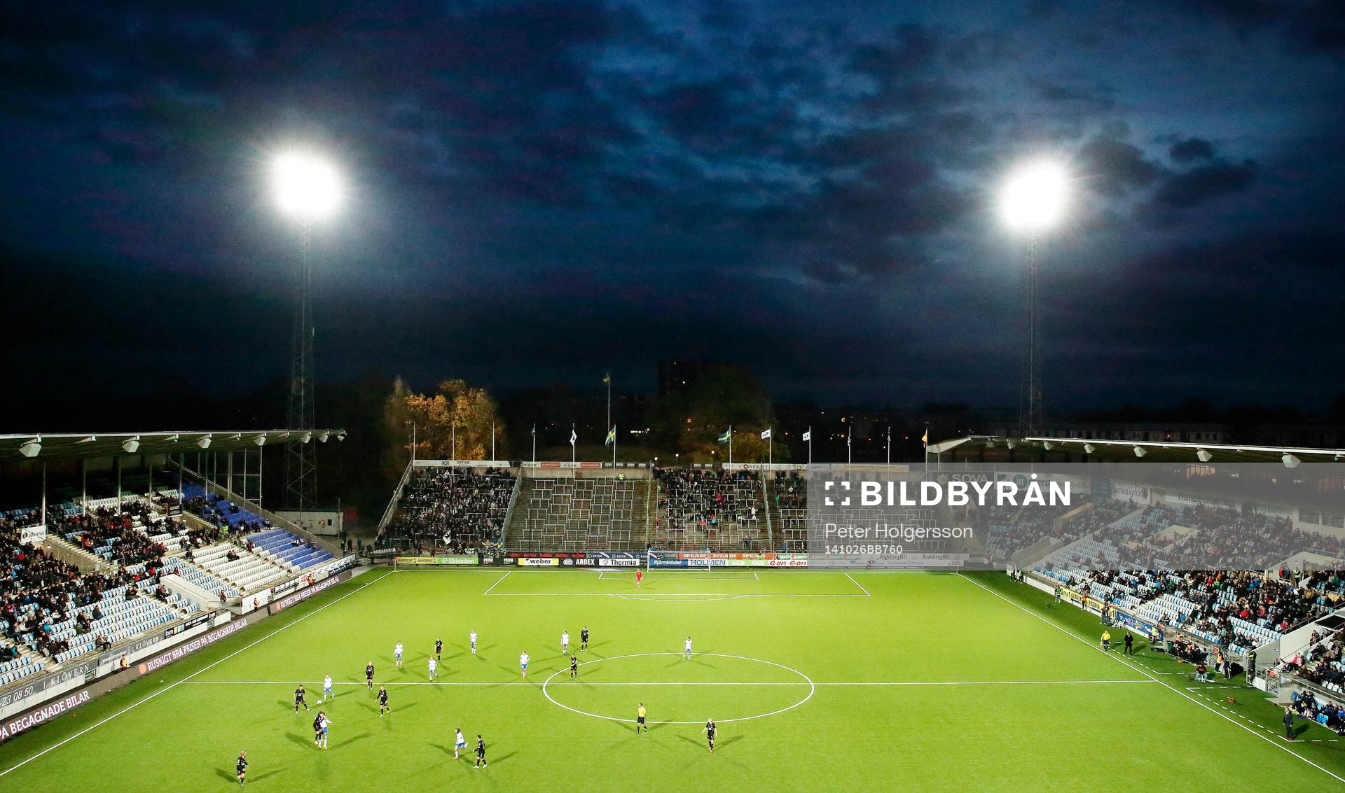 Nya Idrottsparken under fotbollsmatchen i Allsvenskan mellan Norrköping och Örebro den 26 oktober 2014 i Norrköping.