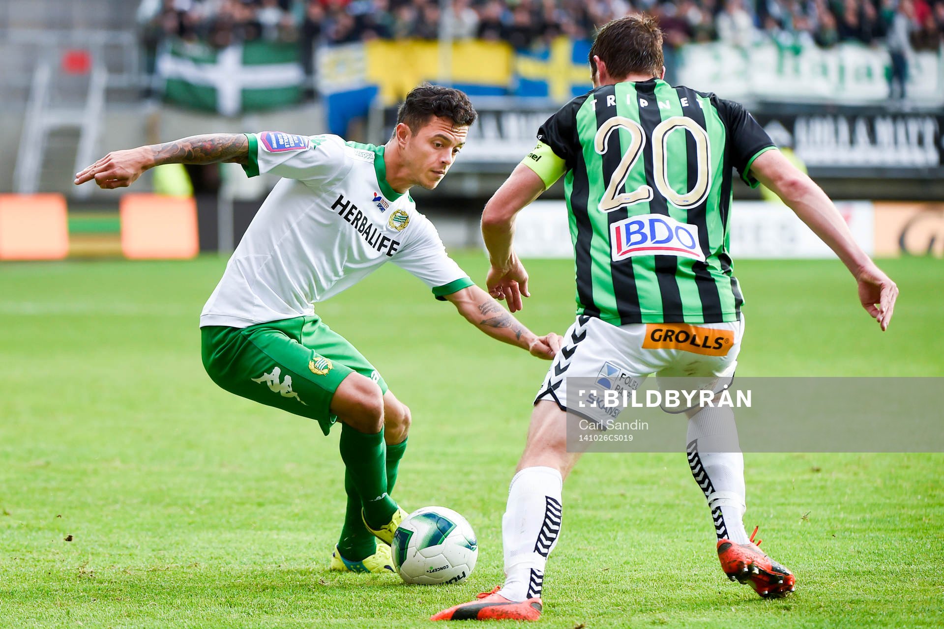 Hammarbys Lars Fuhre och GAIS Kenneth Gustafsson