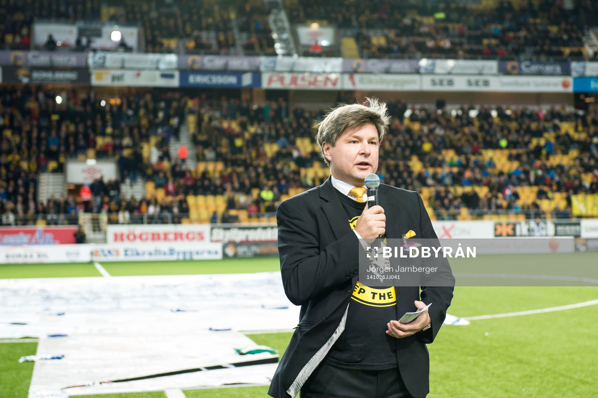 Elfsborgs ordförande Bo Johansson håller hyllningstal