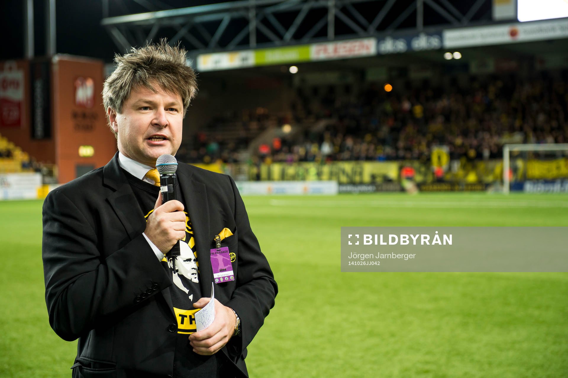 Elfsborgs ordförande Bo Johansson håller hyllningstal