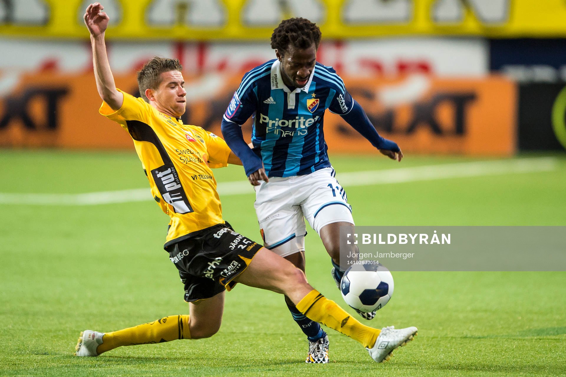Elfsborgs Marcus Rohdén (v) och Djurgårdens Amadou Jawo