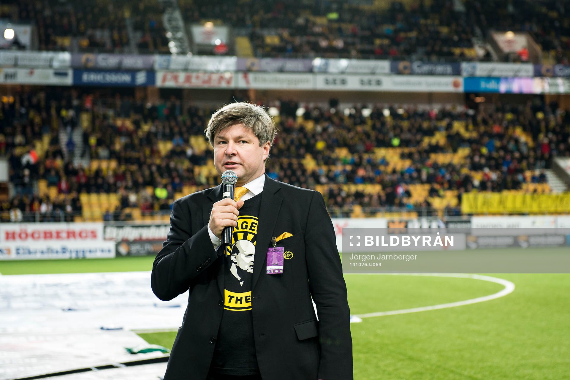 Elfsborgs ordförande Bo Johansson håller hyllningstal