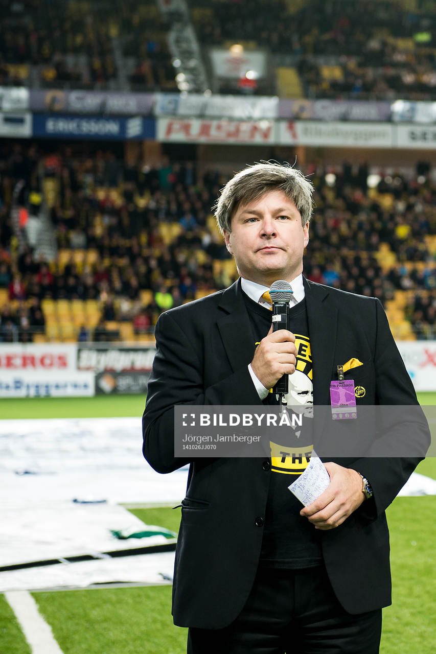 Elfsborgs ordförande Bo Johansson håller hyllningstal