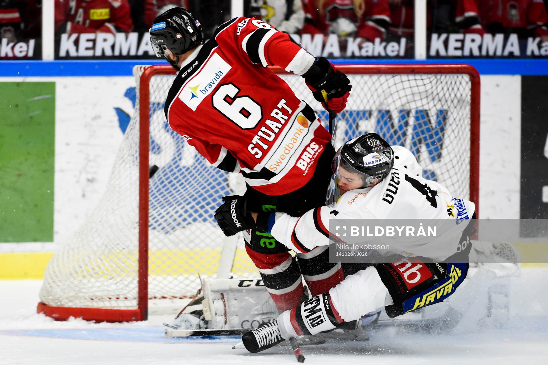 Malmö Redhawks Colin Stuart gör 1-0 i boxplay, Asplövens