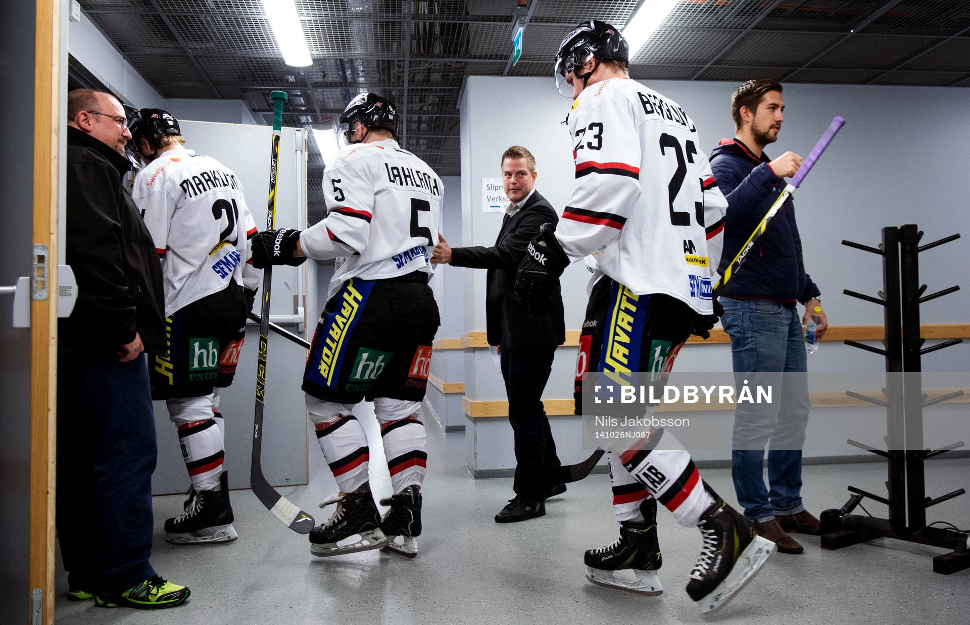 Asplövens tränare Per Kenttä innan ishockeymatchen i