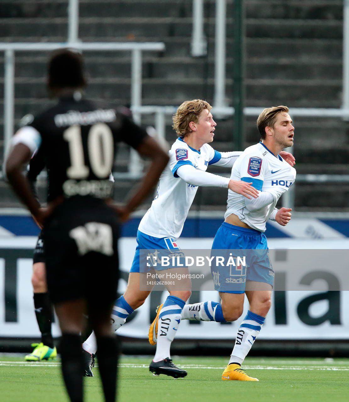Norrköpings Alexander Fransson och målgörare Christoffer